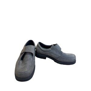 Dr. Scholls Mens Gray Leather Loafers Slip-On shoes Size 9D SKU 8211